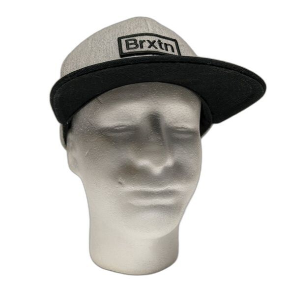 Brixton Hat Cap Snapback Brxtn Mfg Co Supply Adjustable Classic Logo Gray Black - Picture 8 of 10